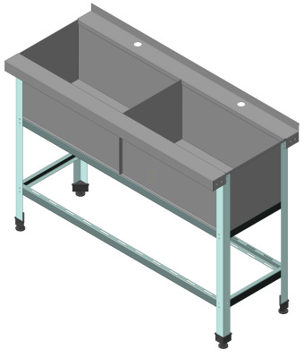 Ванна 2 секци эко без борта отв.
