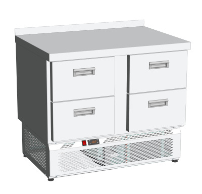 UT-0153584 - Стол холодильный МВ CТ СХН 1000х700х870 (борт, 4 ящика)