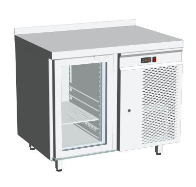 UT-0153274 - Стол холодильный МВ СТ СХБ 1000х700х870 (борт, 1 дверь стекло)