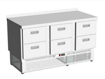 UT-0126974 - Стол холодильный СТ 1485х700х870 (борт, 6 ящиков)