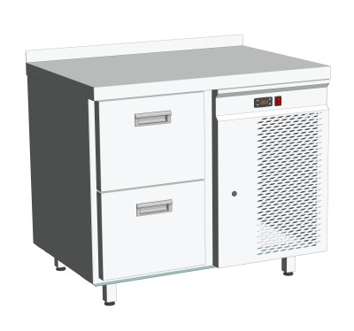 UT-0153276 - Стол холодильный МВ СТ СХБ 1000х700х870 (борт, 2 ящика)