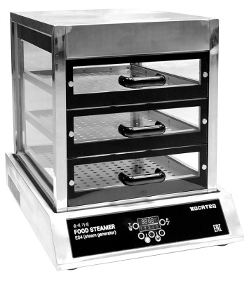 Пароварка Kocateq ES 4G настольная со стеклянной витриной с 4 уровнями