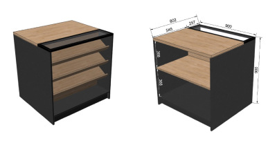 Гикори Рокфорд Натуральный, ограничители полок ЗАКАЛЕННОЕ СТЕКЛО(2)