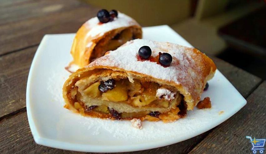 штрудель яблочный штрудель яблочный