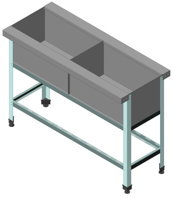 ванна 2 секции эко без борта