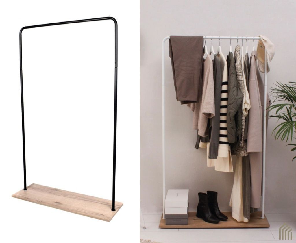 Напольная вешалка с полкой для обуви Напольная вешалка с полкой для обуви