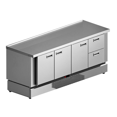 Стол холодильный МВ СТ СХН-4.6 1970х600х870 (без борта, 3 дв.2 ящ)