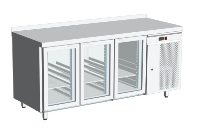 UT-0124632 - Стол холодильный МВ СТ СХБ 1835х700х870 (борт, 3 двери стекло)