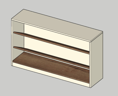 ПЗ 9701  UT-0131088. Обувница открытая с накл. полками Ш300_Г300_В600, (1)