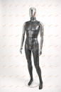 MGS-02RU.COMBINED Манекен мужской матовый без лица (комбинированный), черный/хром