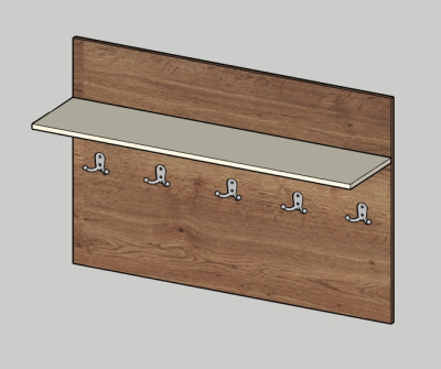 ПЗ 9701  UT-0131088. Обувница открытая с накл. полками Ш300_Г300_В600, (2)