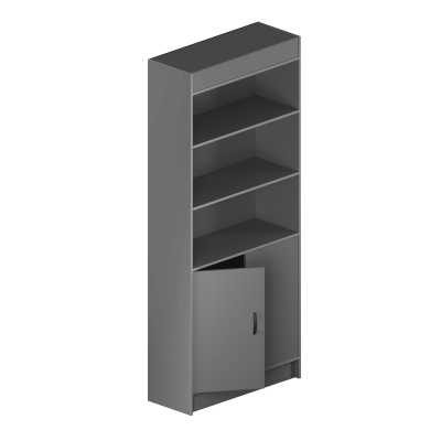 Шкаф открытый фронт 2 серый