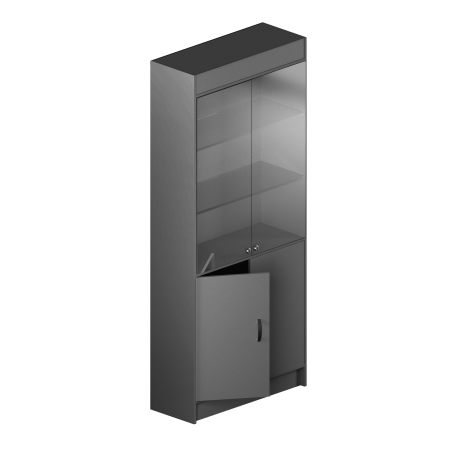 Шкаф открытый фронт 4 серый