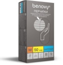 Перчатки BENOVY™ нитриловые 3,5гр. M (100 шт) ГОЛУБОЙ