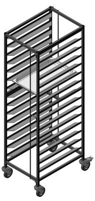 Тележка шпилька сварная универсальная МВ ШТУ-15 (610х445х1650мм, для гастроёмк. и противн. AISI 430)