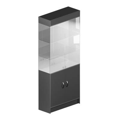 Шкаф открытый фронт 3 серый