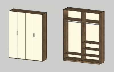 ПЗ 9701  UT-0131084   Шкаф с распашными дверями Ш1600 Г450 В2100