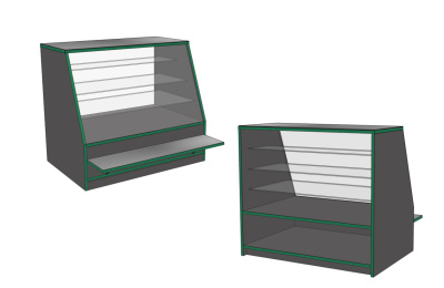 UT 0124334 ПЗ 8143 Прилавок со стекл.полками и фасадом (9)