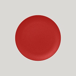 Тарелка NeoFusion Ember круглая плоская, 21 см (алый цвет)