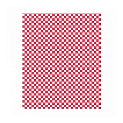 Упаковочная бумага "Красно-белая клетка", 28*34 см, 1000 шт/уп, жиростойкий пергамент, Garcia de Pou