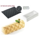 Форма кондитерская KIT BUCHE MATELASSE, силикон, 25*9*7(h) см, Италия