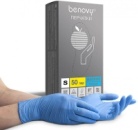 Перчатки BENOVY™Nitrile Chlorinated нитриловые 3,5гр. S (100 шт) ГОЛУБОЙ